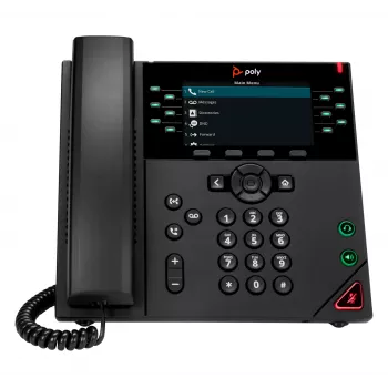 HP Poly VVX 450 12-linkový IP telefón a PoE, IP telefón, čierny, káblový slúchadlo, 12 liniek, LCD, 10,9 cm (4,3