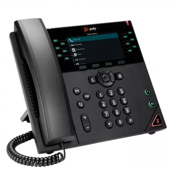 HP Poly VVX 450 12-linkový IP telefón a PoE, IP telefón, čierny, káblový slúchadlo, 12 liniek, LCD, 10,9 cm (4,3