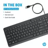 HP 150 káblová klávesnica Full-Size USB čierna 1m kábel