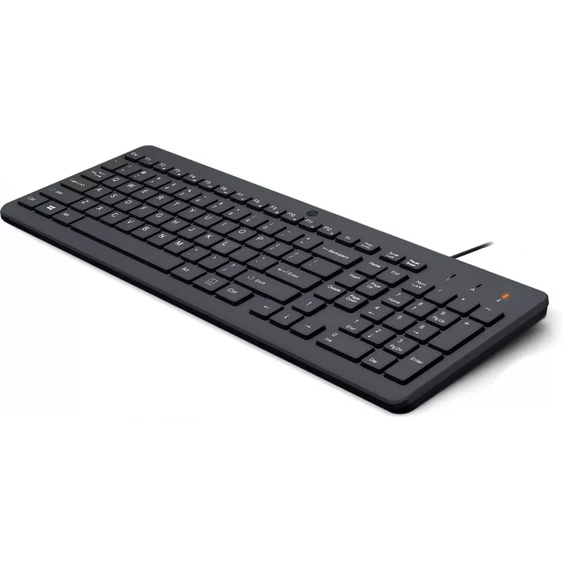 HP 150 káblová klávesnica Full-Size USB čierna 1m kábel