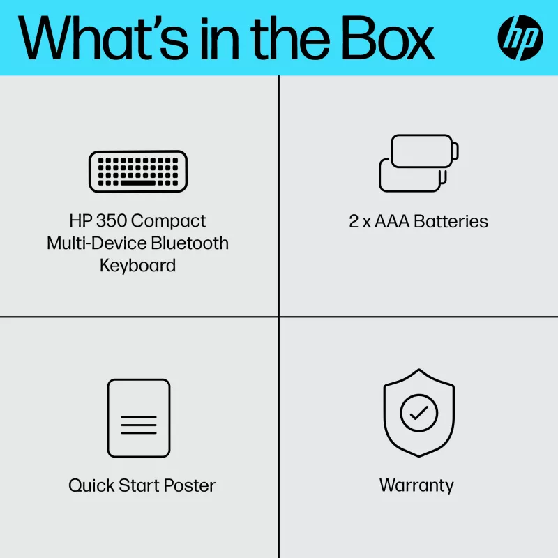HP 350 Compact Multi-Device Bluetooth klávesnica
