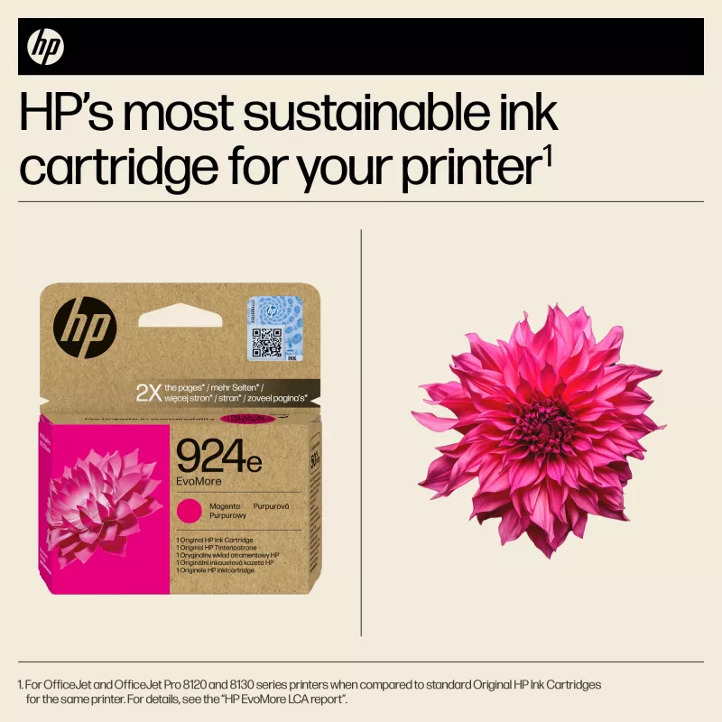 HP 924e EvoMore magenta originálna atramentová kazeta, magenta, 1 kus, 800 strán