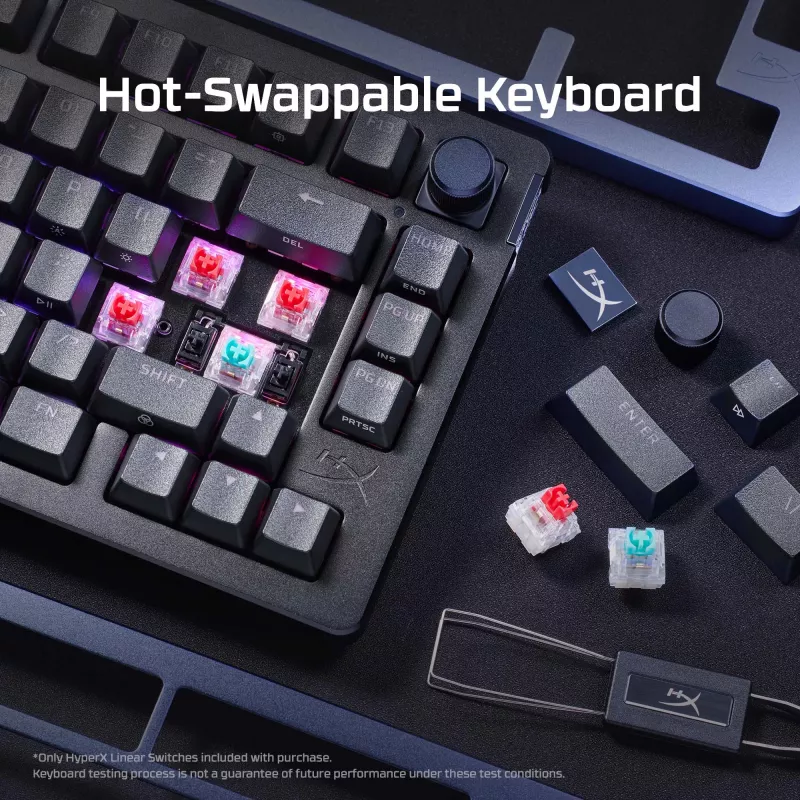 Mechanická herná klávesnica Kingston (HyperX) Alloy Rise 75 – kompaktné 75% rozloženie, drôtová, model 7G7A4AA#ABD
