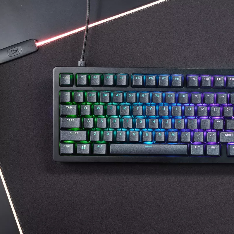 Mechanická herná klávesnica Kingston (HyperX) Alloy Rise 75 – kompaktné 75% rozloženie, drôtová, model 7G7A4AA#ABD