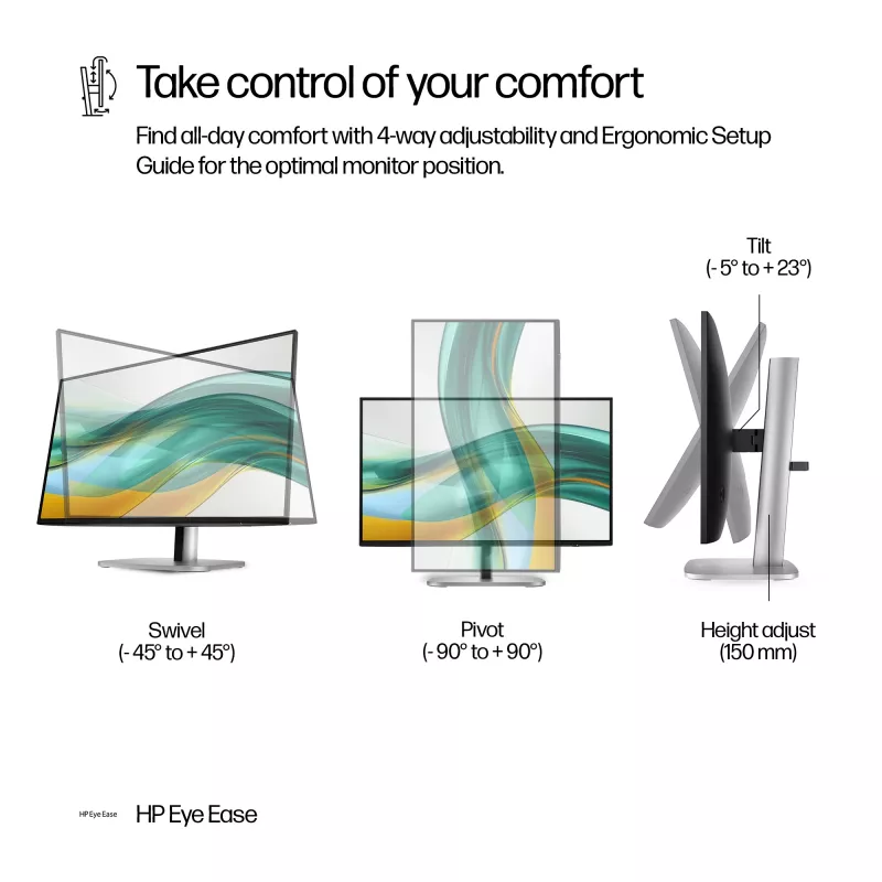 HP Series 5 Pro 23,8 inch FHD monitor - 524pf, 60,5 cm (23,8 inch), Full HD, LCD, 5 ms, čierny