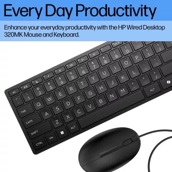 HP Wired Desktop 320MK myš a klávesnica
