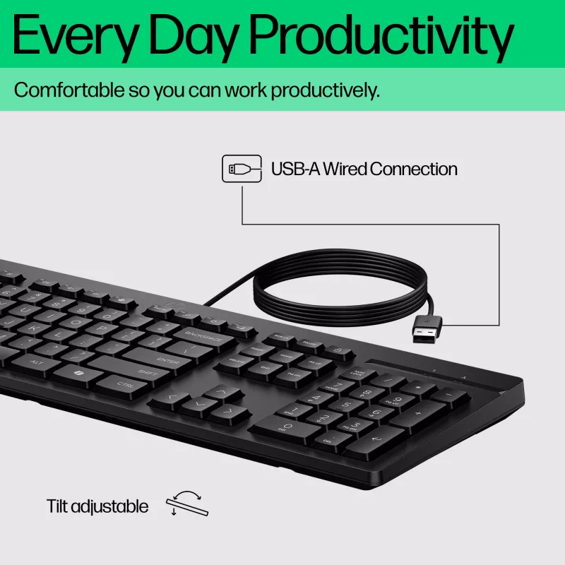 HP 125 káblová klávesnica