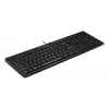Káblová Full-Size klávesnica HP 125 – USB, 1,8 m kábel, čierna