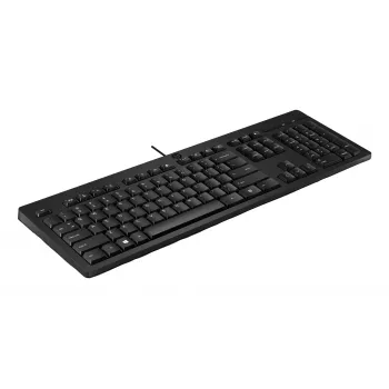 Káblová Full-Size klávesnica HP 125 – USB, 1,8 m kábel, čierna