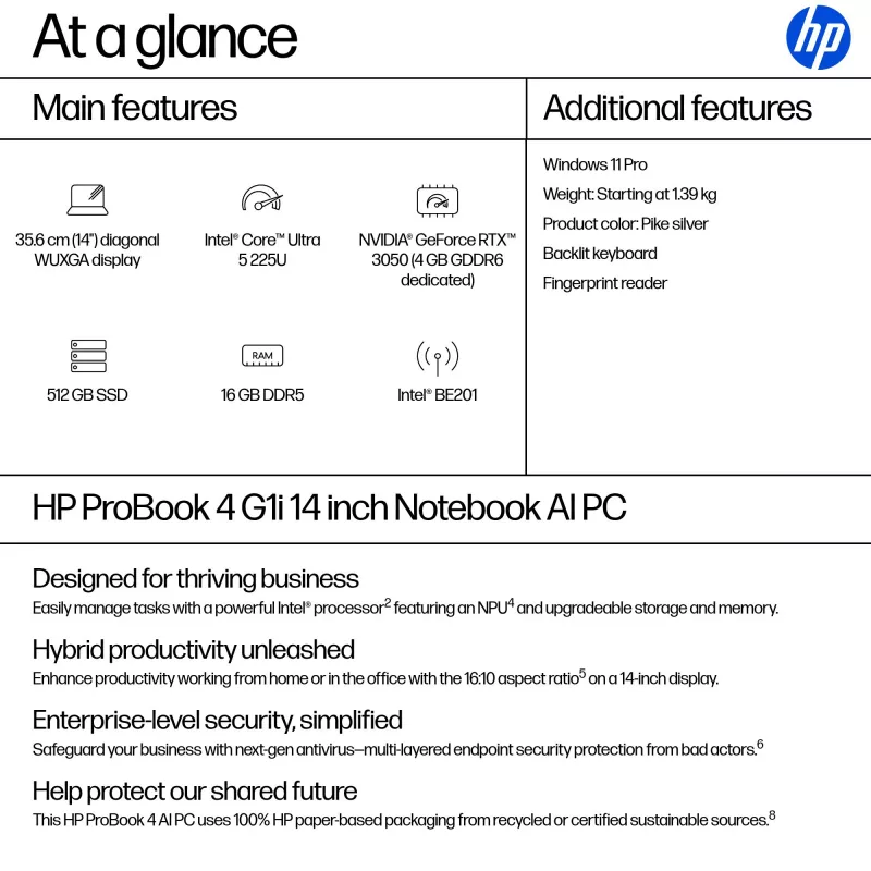 Laptop HP ProBook 4 G1i AI PC 14