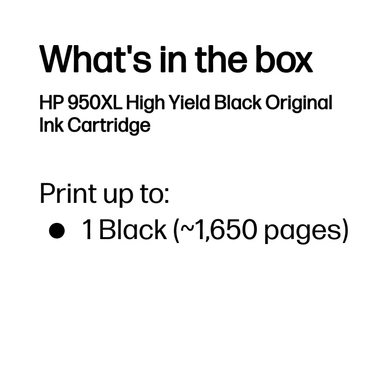 HP 950XL High Yield Originálna čierna atramentová kazeta