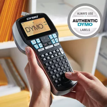 DYMO LabelManager 420P tlačiareň etikiet | Vysoko výkonná, nabíjateľná prenosná tlačiareň etikiet | Pripojenie k počítaču | Tlač čiarových kódov, log a grafiky