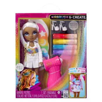 Rainbow High Air Brush & Create Fashion Dolls – sivé oči, módna bábika, ženské, 4 rok(y), chlapec/dievča, viacfarebné