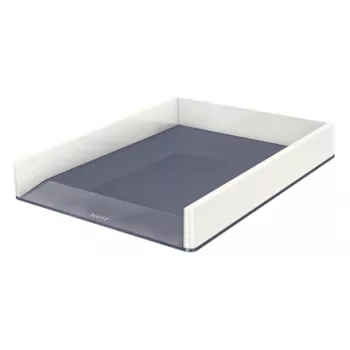 Leitz Briefablage WOW Dual Colour, plast, metalická, biela, A4, 267 mm, 336 mm, 49 mm