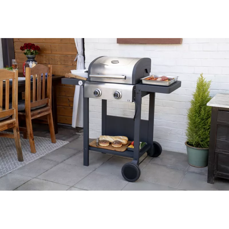 Unold 58595 Barbecue Grill-Wagen BUDDY Cart elektrický čierna, nehrdzavejúca oceľ 2600 W