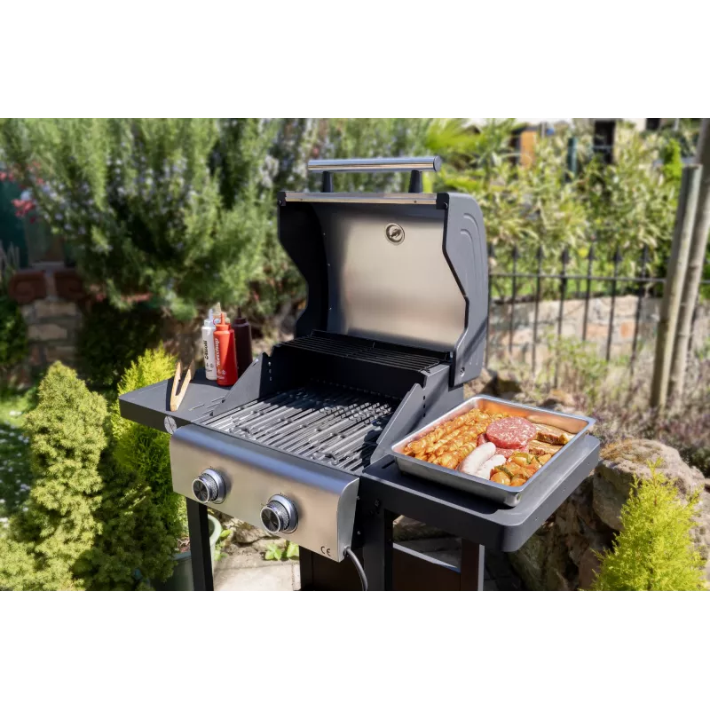 Unold 58595 Barbecue Grill-Wagen BUDDY Cart elektrický čierna, nehrdzavejúca oceľ 2600 W