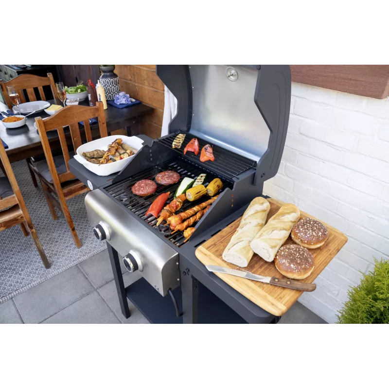 Unold 58595 Barbecue Grill-Wagen BUDDY Cart elektrický čierna, nehrdzavejúca oceľ 2600 W