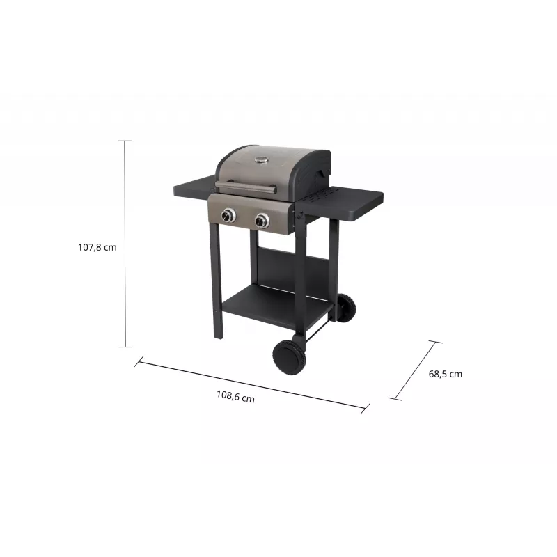 Unold 58595 Barbecue Grill-Wagen BUDDY Cart elektrický čierna, nehrdzavejúca oceľ 2600 W