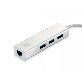 LevelOne gigabit USB sieťový adaptér, USB hub