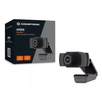 Conceptronic AMDIS 1080P Full HD webkamera s mikrofónom, 2 MP, 1920 x 1080 pixelov, Full HD, 30 fps, 1280x720@30fps, 1920x1080@30fps, M-JPEG, YUV
