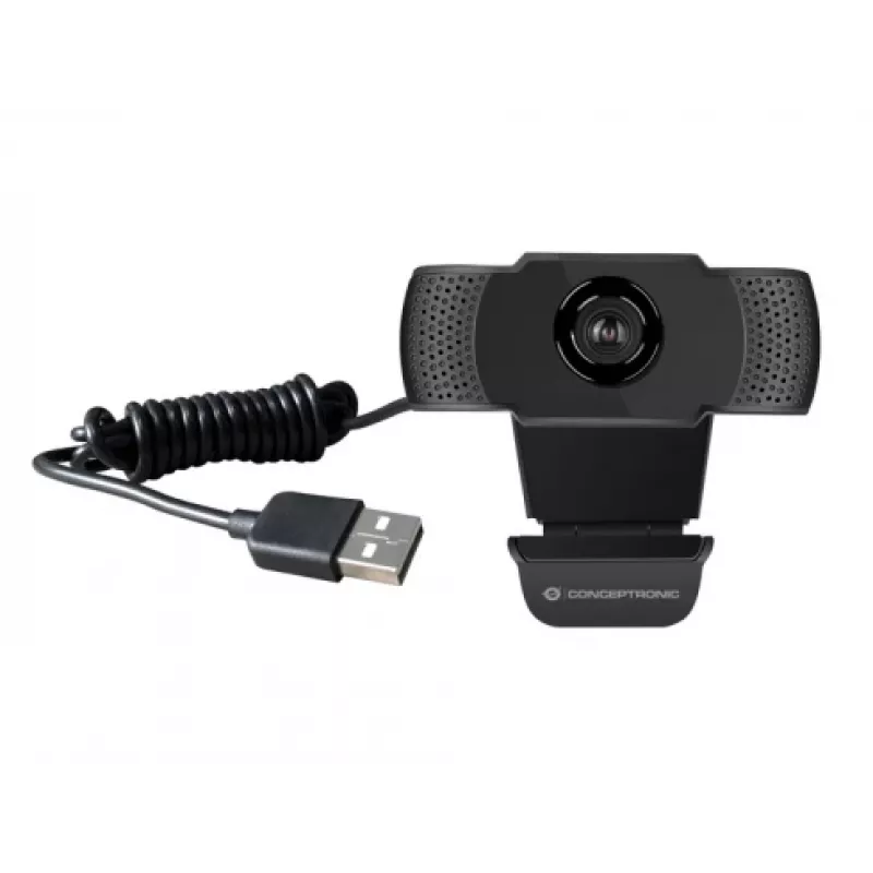 Conceptronic AMDIS 1080P Full HD webkamera s mikrofónom, 2 MP, 1920 x 1080 pixelov, Full HD, 30 fps, 1280x720@30fps, 1920x1080@30fps, M-JPEG, YUV