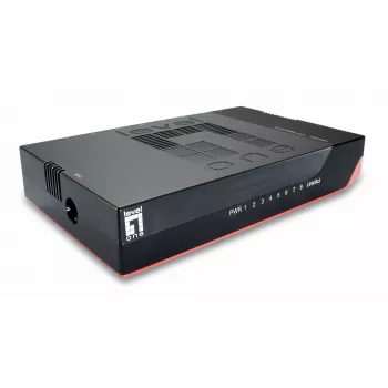LevelOne 8-portový gigabit switch, unmanaged, gigabit ethernet (10/100/1000), full duplex, možná nástenná montáž