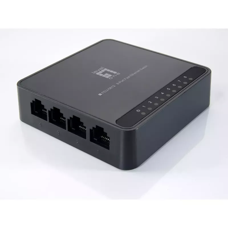 LevelOne FEU-0812 sieťový switch unmanaged Fast Ethernet (10/100) čierna