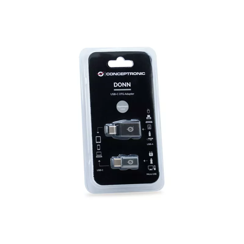 Conceptronic DONN04G USB-C na USB A/MicroB OTG adaptér 2 balenie, 10Gbps (C-A), 480Mbps (C-MicroUSB)