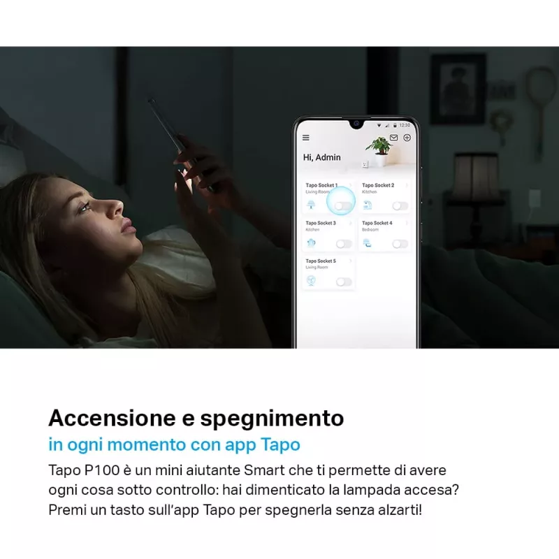 TP-LINK Tapo P100 smart zásuvka biela 2300 W