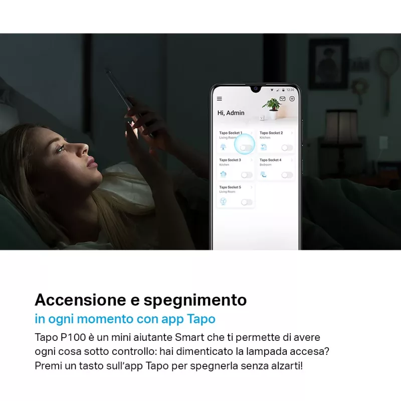 TP-LINK Tapo P100 smart zásuvka biela 2300 W