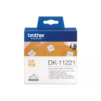Štvorcová papierová etiketa Brother DK11221
