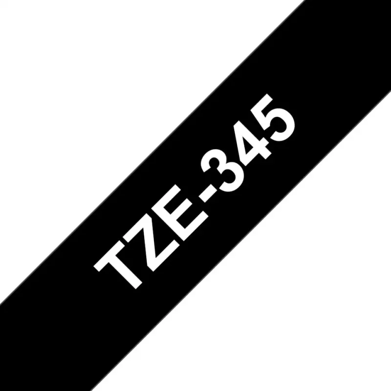 Laminovacia páska Brother TZe345 18mm biela na čiernu