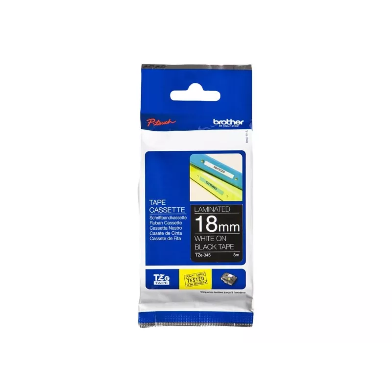 Laminovacia páska Brother TZe345 18mm biela na čiernu