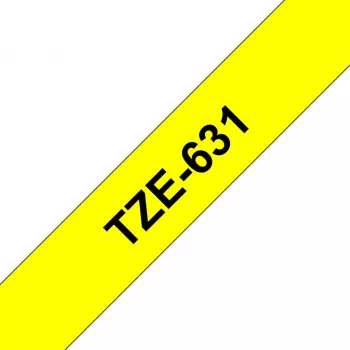 Etiketová páska Brother TZe-631 (TZe) 12 mm x 8 m, čierna na žltú