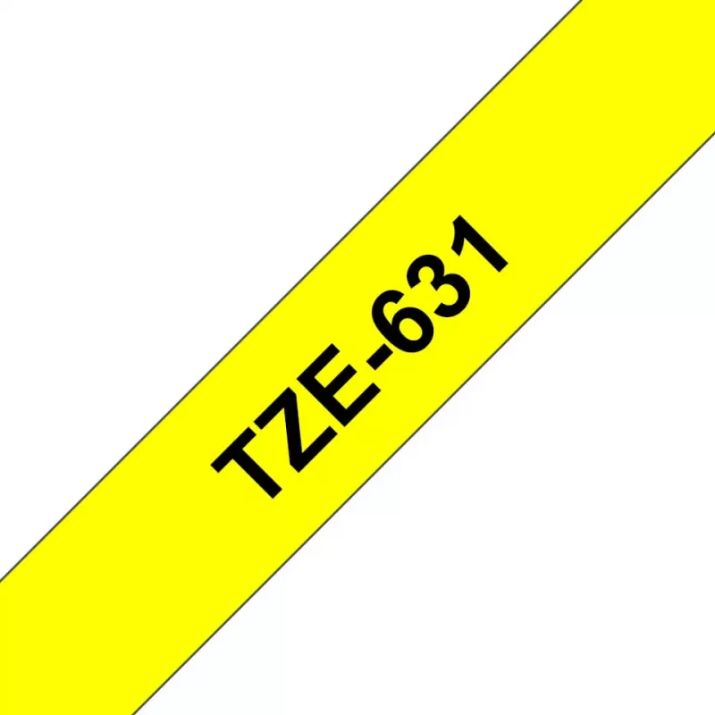 Etiketová páska Brother TZe-631 (TZe) 12 mm x 8 m, čierna na žltú
