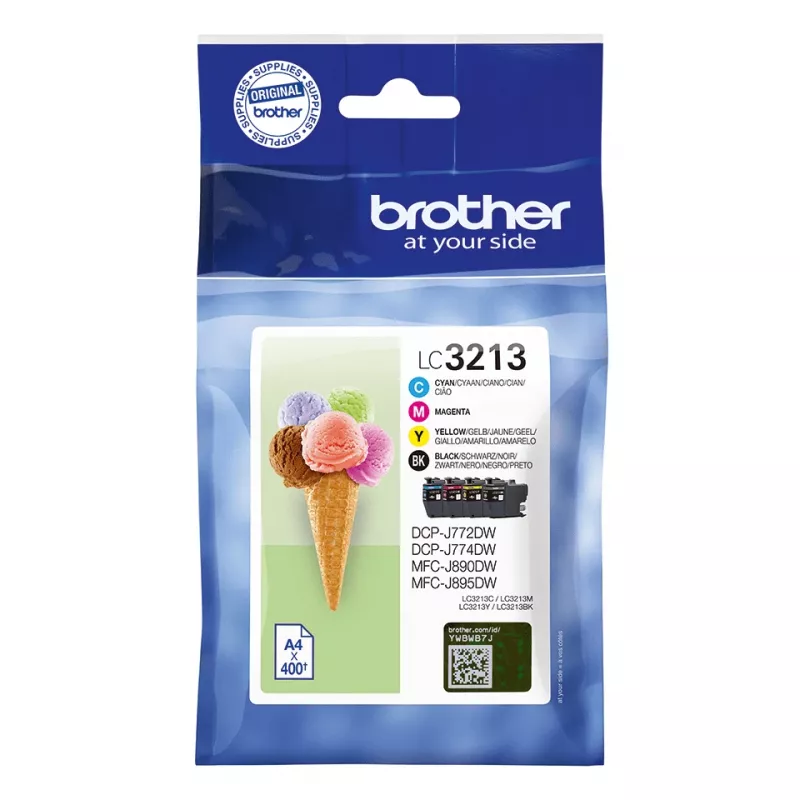 Sada kaziet Brother LC3213VALDR čierna azúrová purpurová žltá
