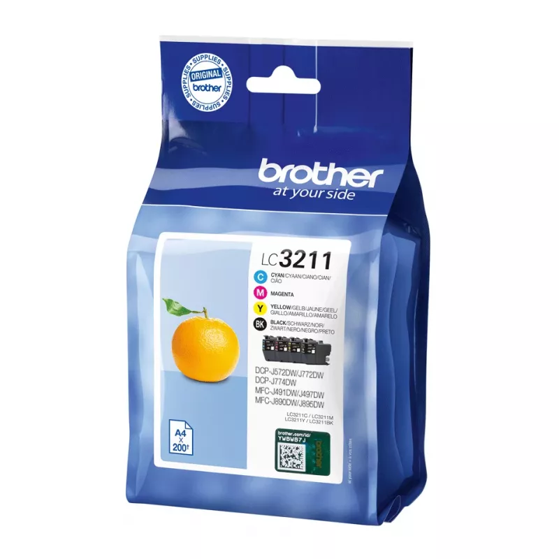 Kazeta Brother LC3211VALDR čierna azúrová purpurová žltá