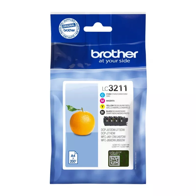 Kazeta Brother LC3211VALDR čierna azúrová purpurová žltá