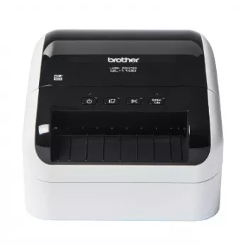 Brother QL-1110NWB, DK, priama termo, 300 x 300 DPI, 110 mm/s, káblová & bezdrôtová, čierna, biela