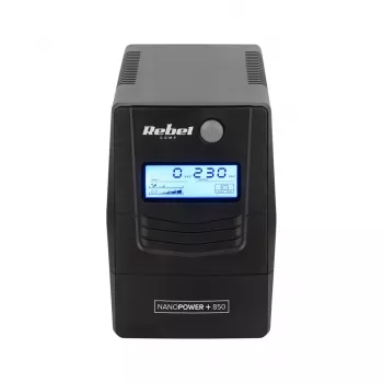 Rebel Nanopower Plus 850 UPS | Off-line | sínusoida | 850VA | 480W | LCD | USB