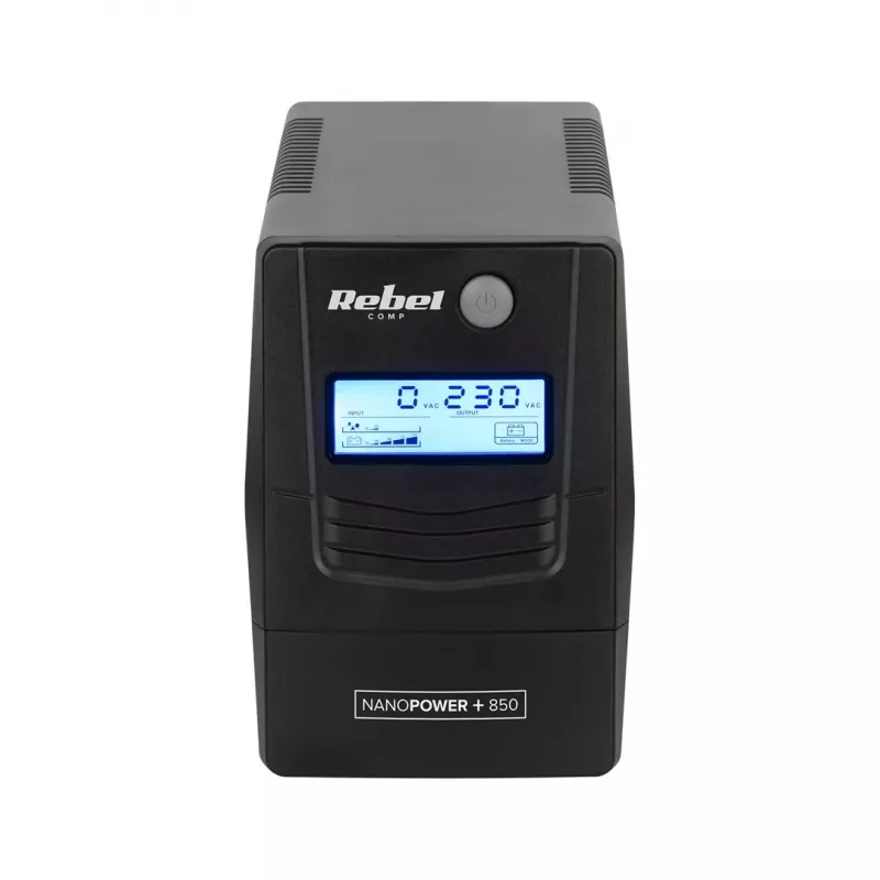 Rebel Nanopower Plus 850 UPS | Off-line | sínusoida | 850VA | 480W | LCD | USB