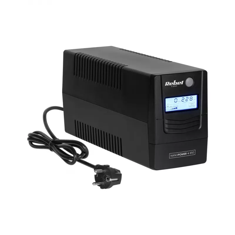 Rebel Nanopower Plus 850 UPS | Off-line | sínusoida | 850VA | 480W | LCD | USB