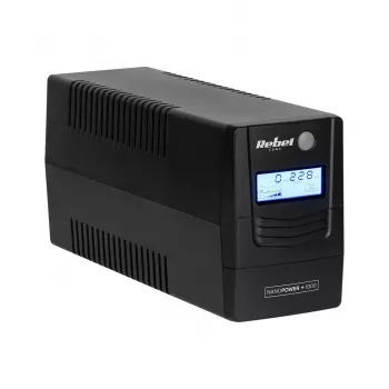Rebel Nanopower Plus 1000 UPS | Off-line | sínusoida | 1000VA | 600W | LCD | USB