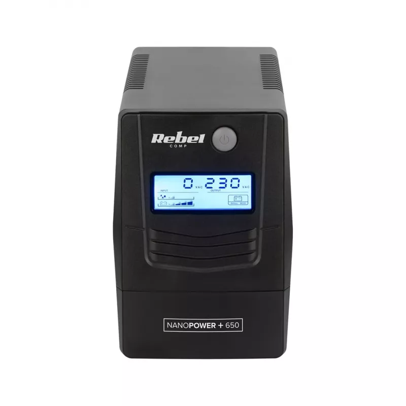 Rebel Nanopower Plus 1000 UPS | Off-line | sínusoida | 1000VA | 600W | LCD | USB