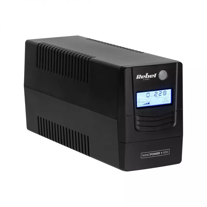 Rebel Nanopower Plus 1000 UPS | Off-line | sínusoida | 1000VA | 600W | LCD | USB