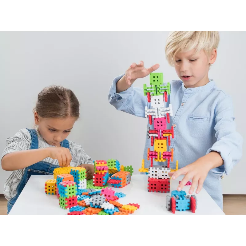 Marioinex Mini Waffle 140 stavebnica — 140 dielov, viacfarebná, pre deti od 3 rokov