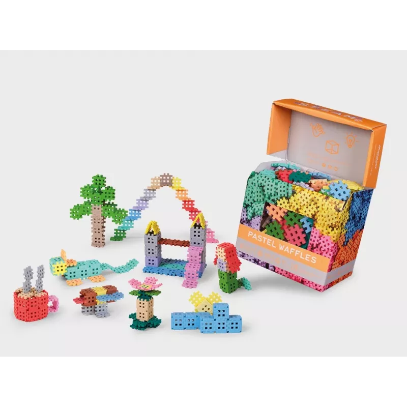 Konštrukčné kocky Marioinex Waffle Blocks mini pastel 500-dielna sada