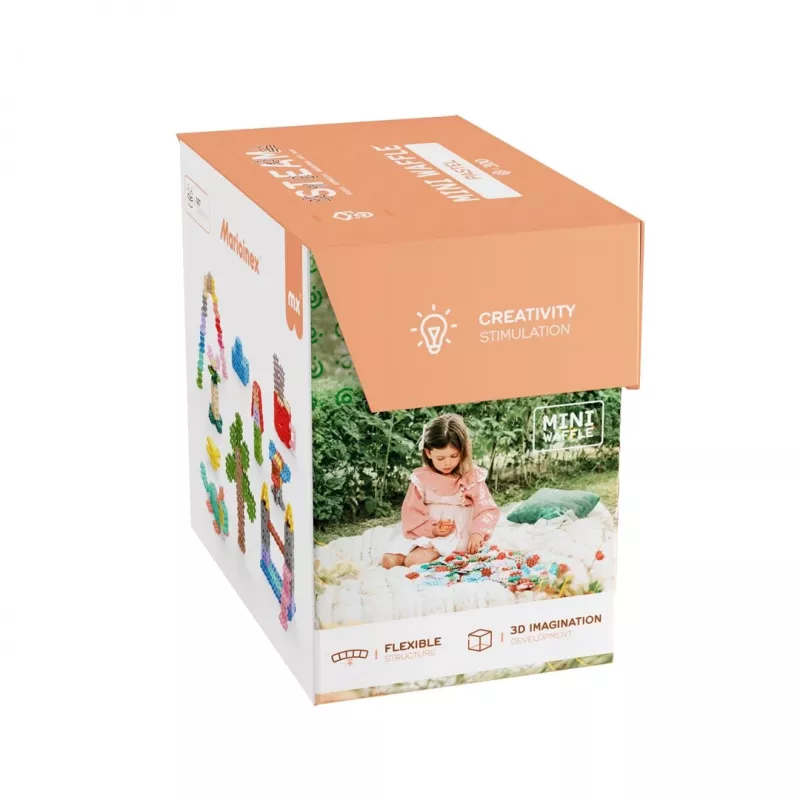 Stavebnica Marioinex Mini Waffle, pastelová, 300 dielikov