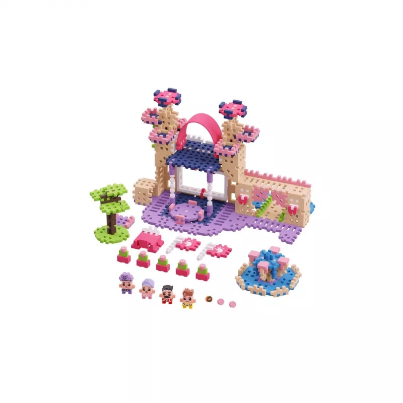 Stavebnica Marioinex Waffle Mini Blocks Princess — 280 dielov, viacfarebná, box, vek 6+