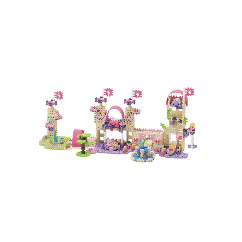 Stavebnica Marioinex Waffle Mini Blocks Princess — 280 dielov, viacfarebná, box, vek 6+